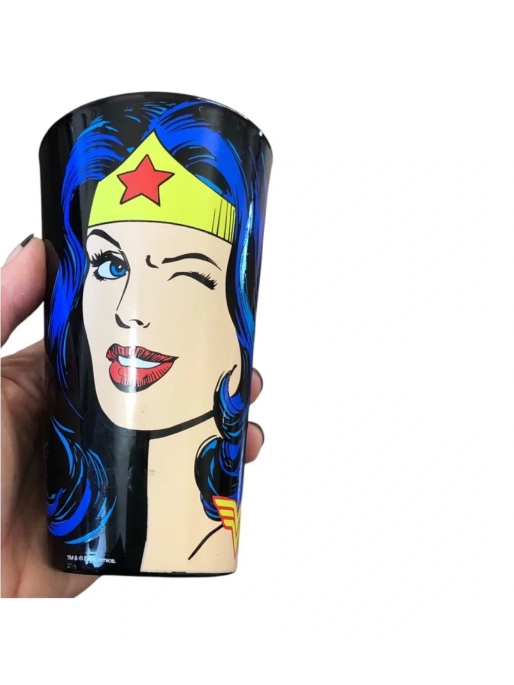DC Comics WONDER WOMAN SET of 4 Drinking Glasses Toonlabsink Graphic Tumblers